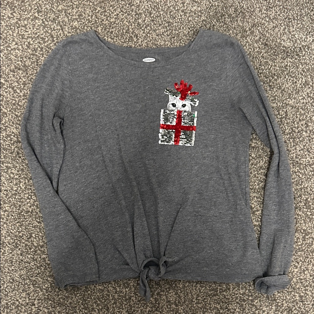 Old Navy Charcoal Long Sleeve Top